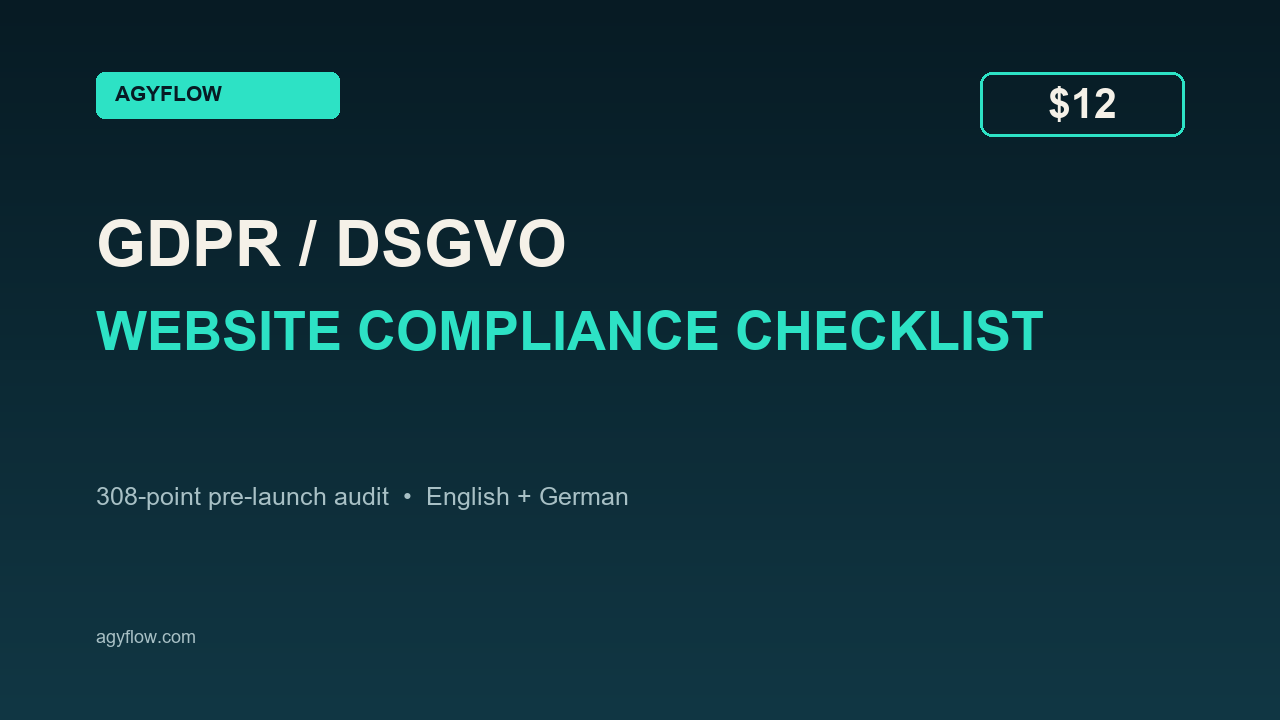 GDPR/DSGVO Website Compliance Checklist cover